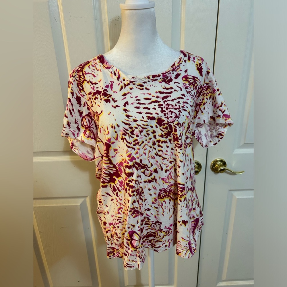 Lantana butterfly tee, Large